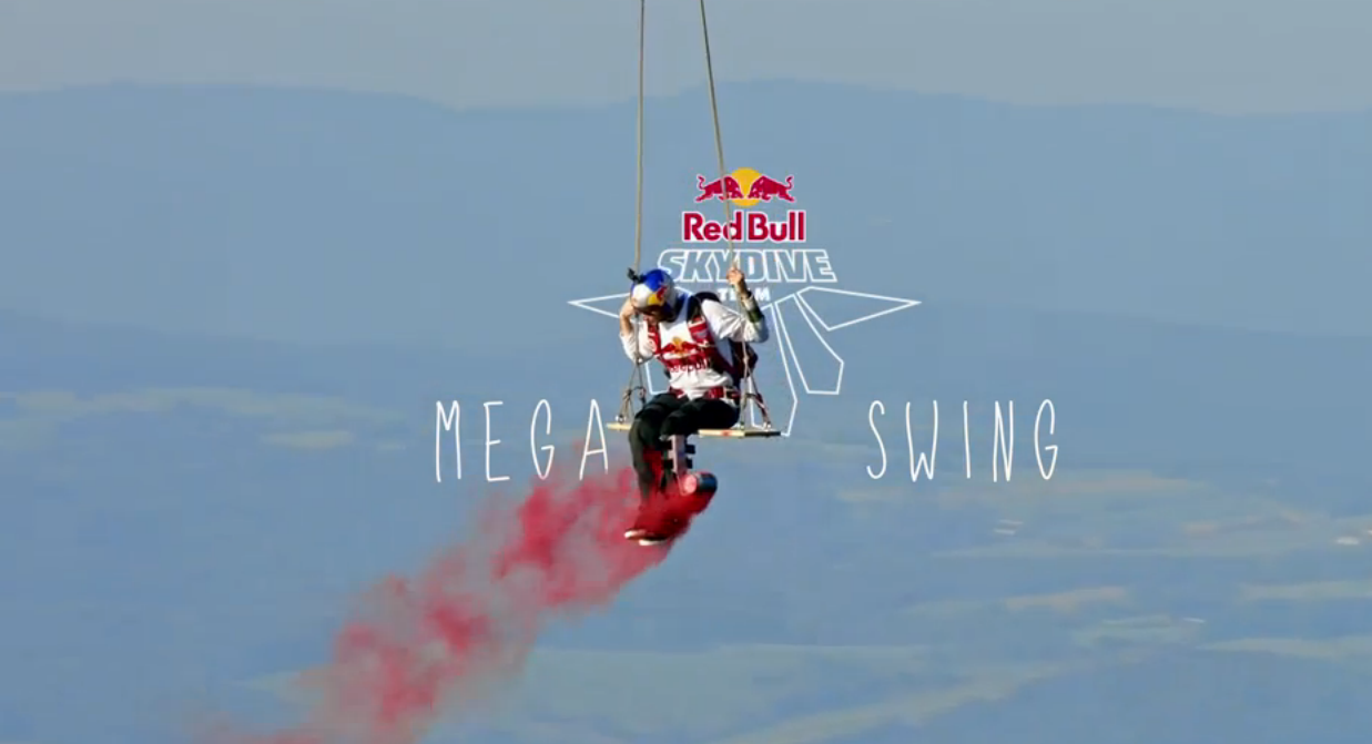 Red Bull Creates the World's Largest Swing Using Hot Air Balloons